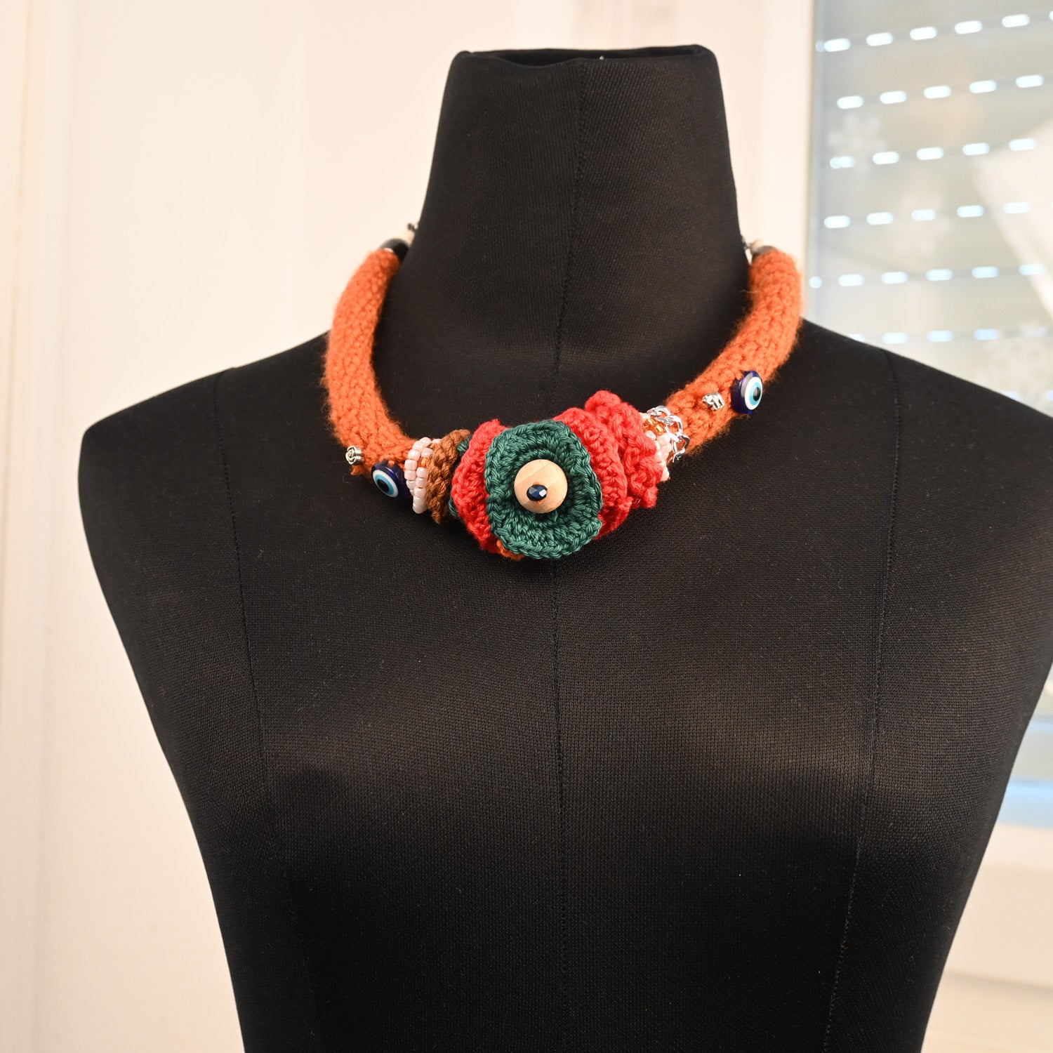 Crocheted cord necklace - image 2