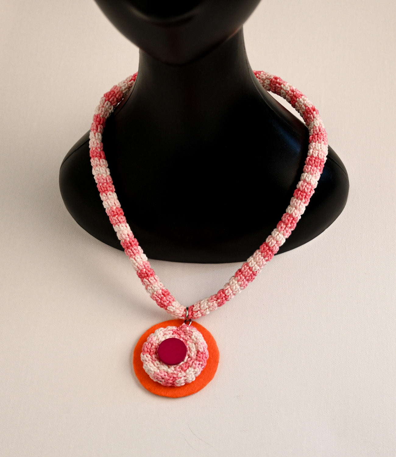 Braided cord necklace
