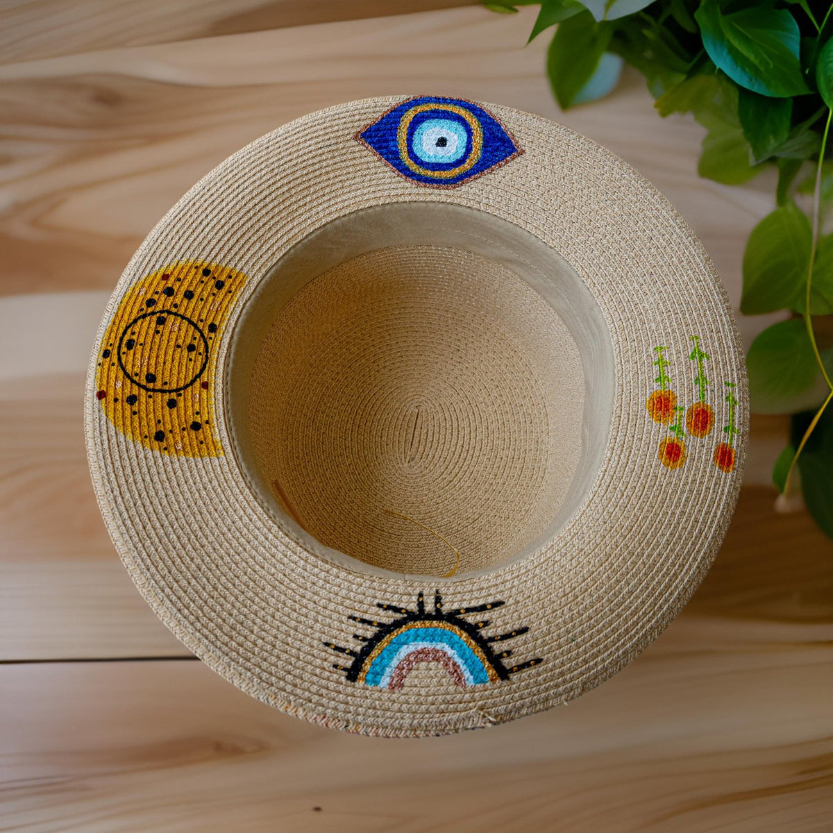 Evil eye sun hat