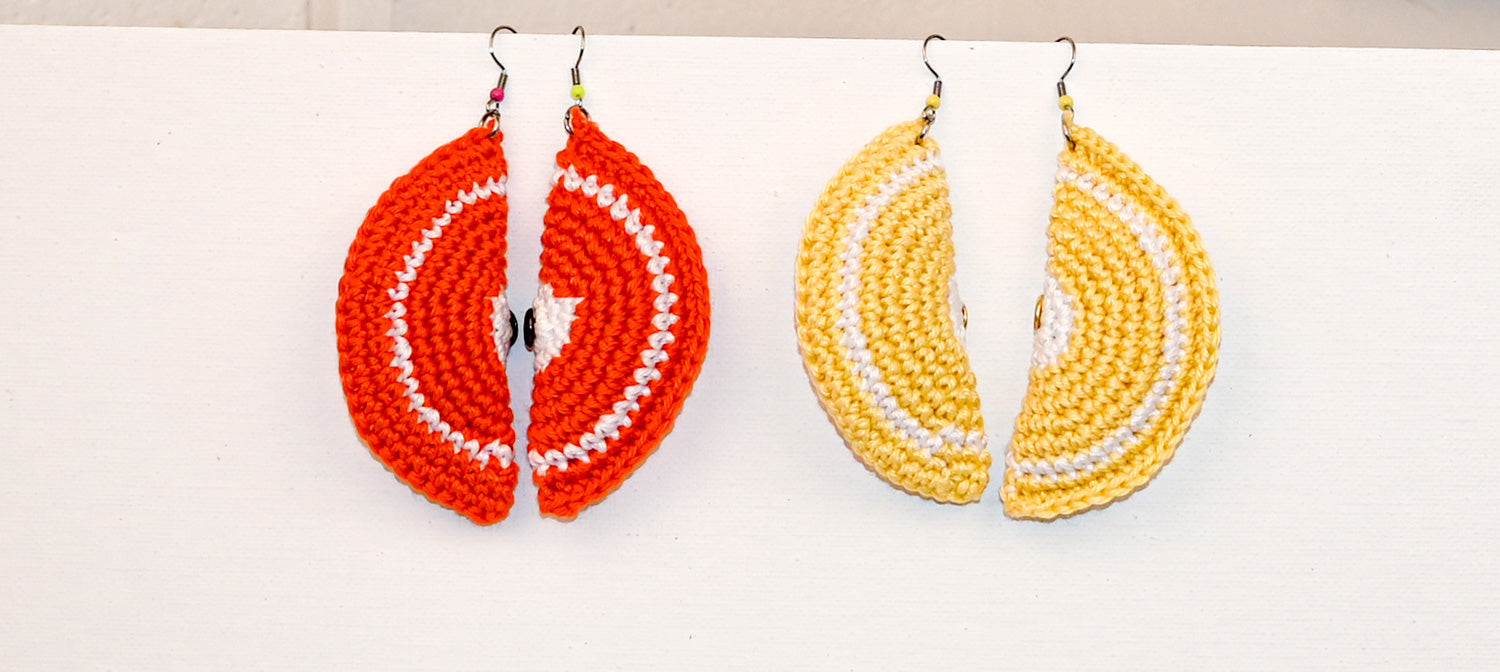 lime orange earring