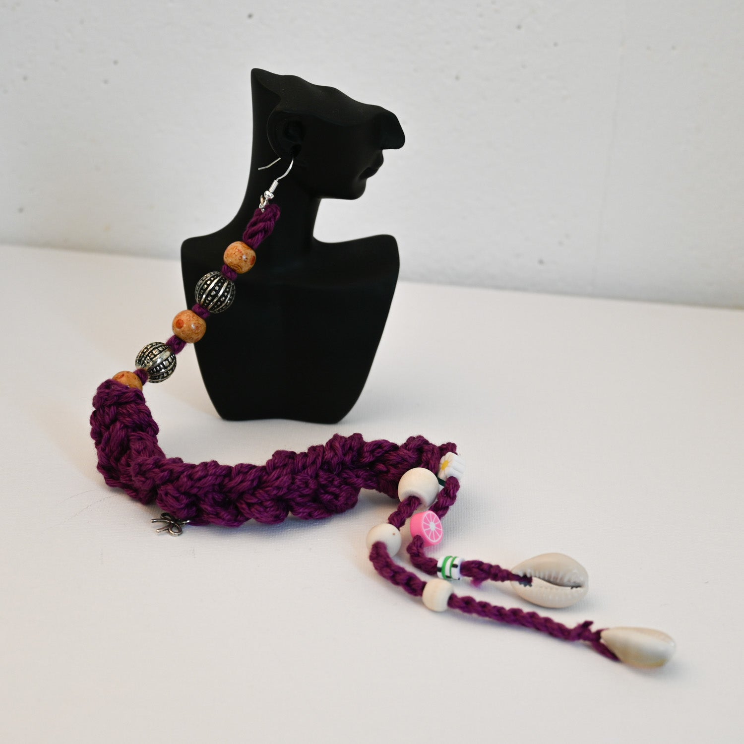 Long Purple earring - image 3