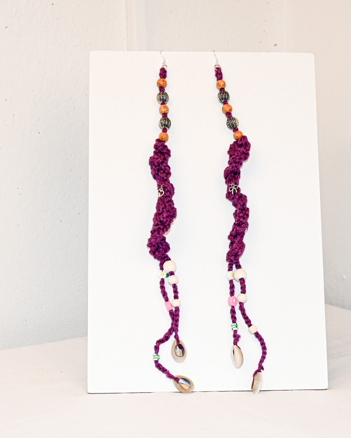 Long Purple earring - image 2