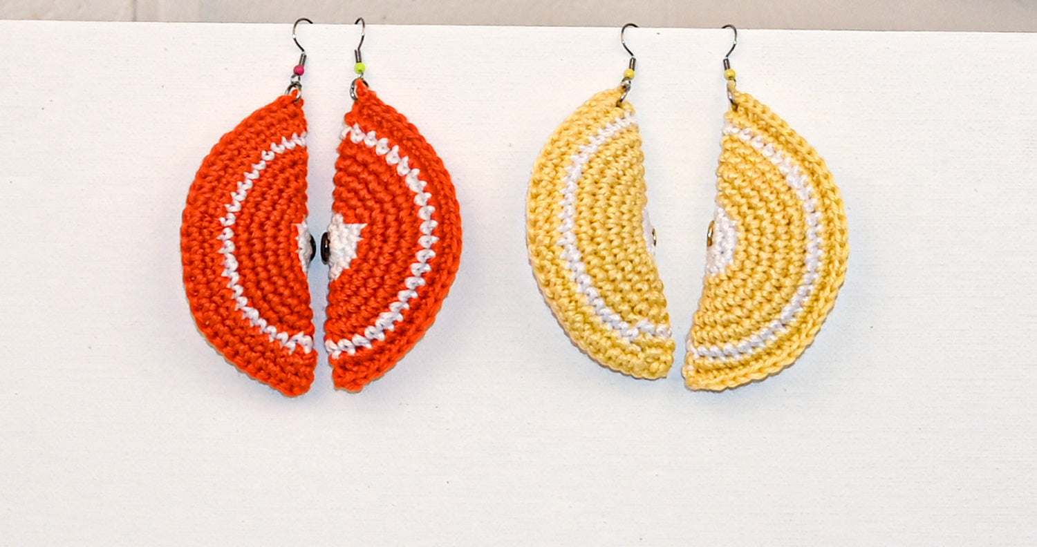 lime orange earring - image 2