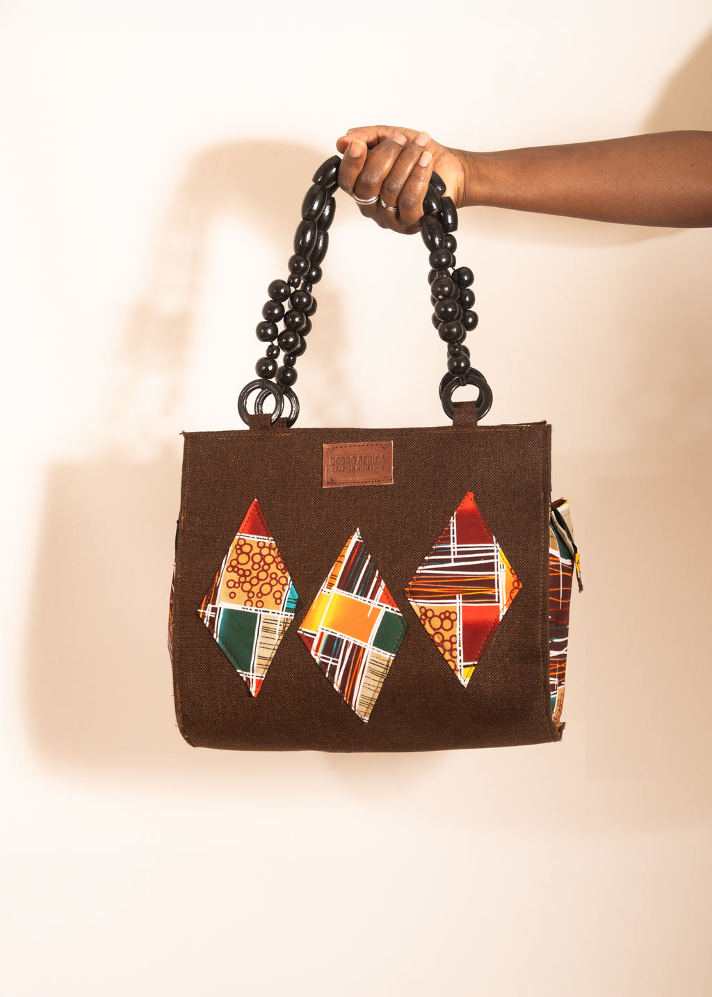 Chocolate Mosaic Handle Bag