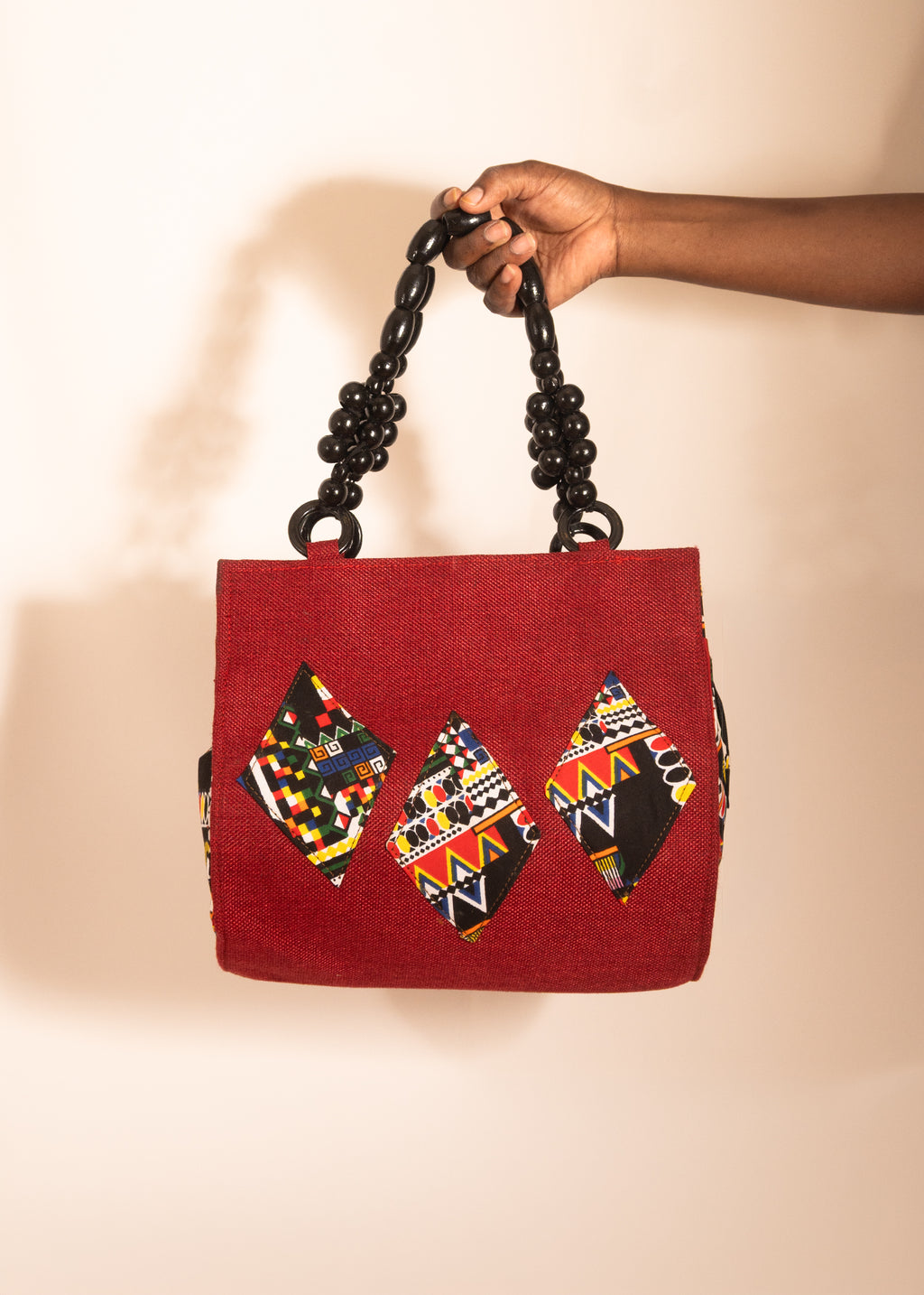 Ruby Mosaic Handle Bag