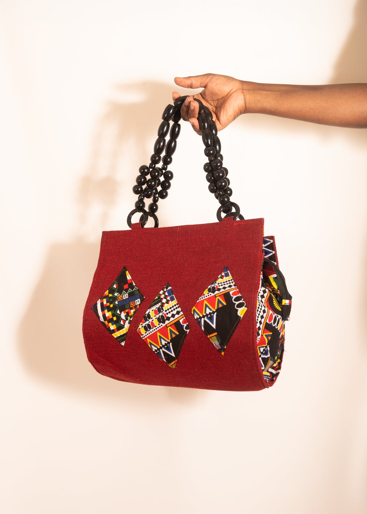 Ruby Mosaic Handle Bag