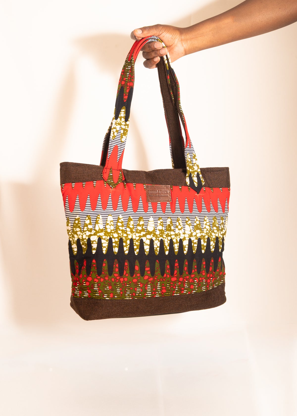 Sunset Stripe Shoulder Tote