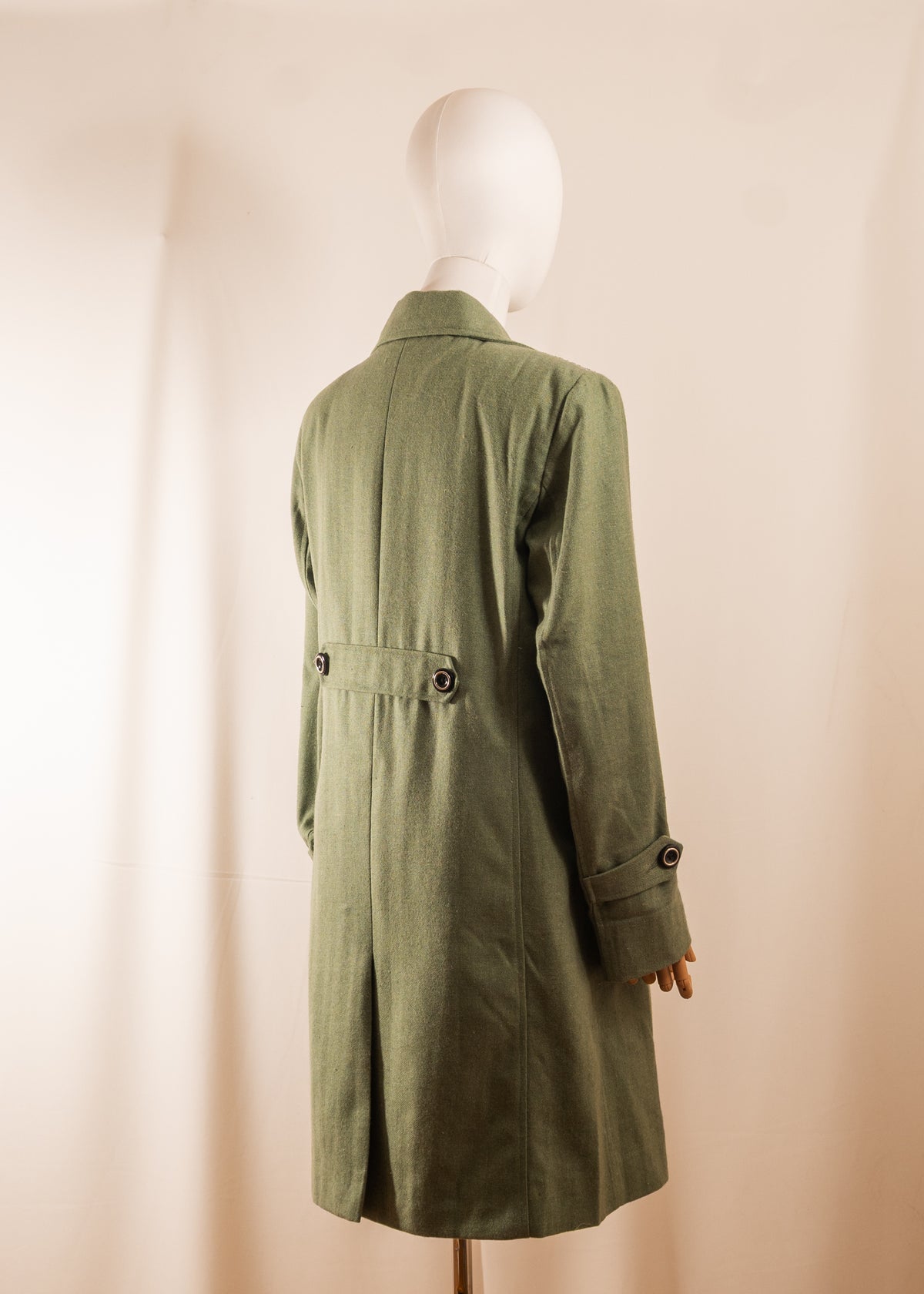 Olive Coat with Rhinestones