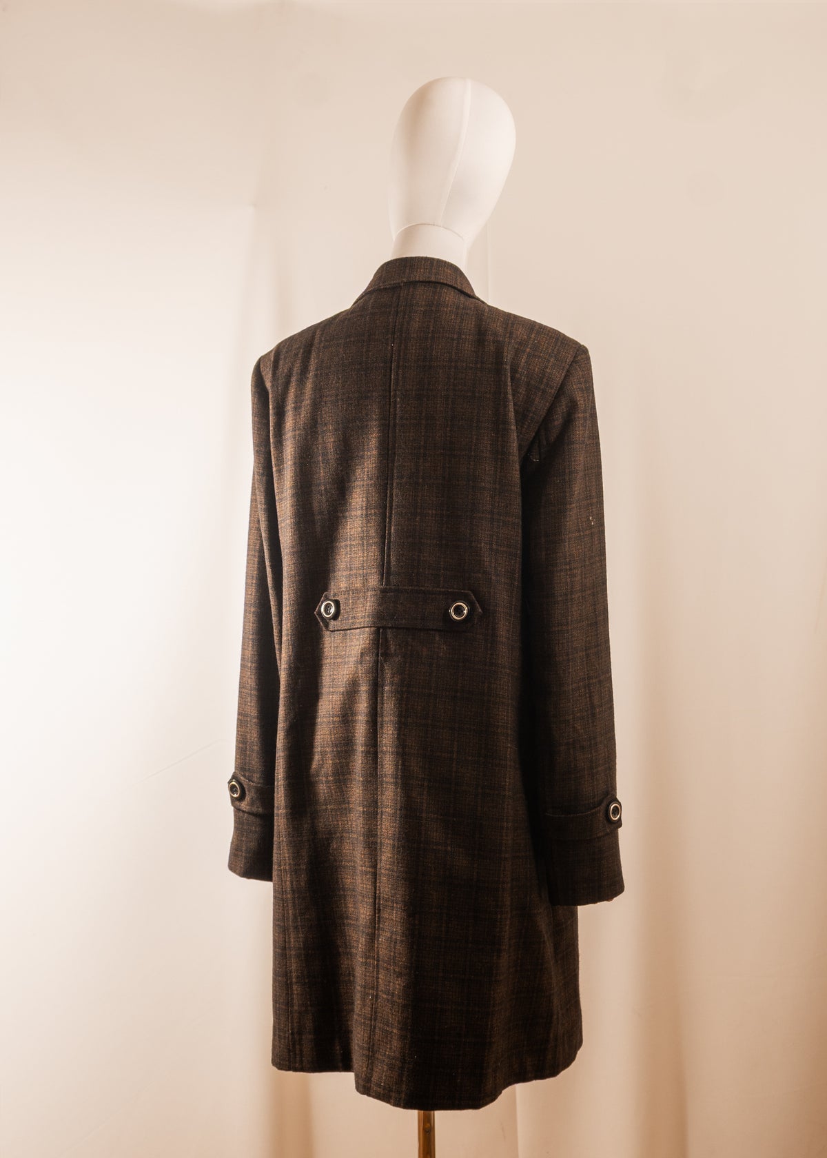 Hand-Embroidered Brown Coat