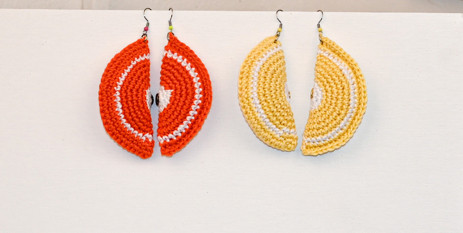lime orange earring - image 3