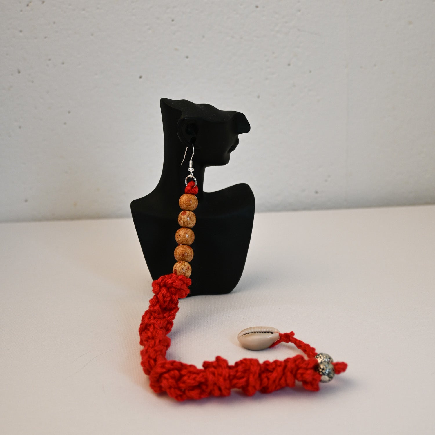 Boho  Red Earring - image 2