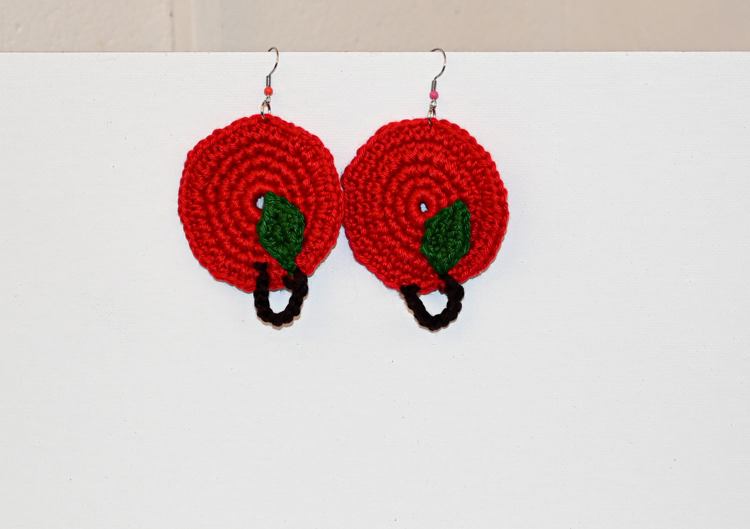 Leaf crochet earing