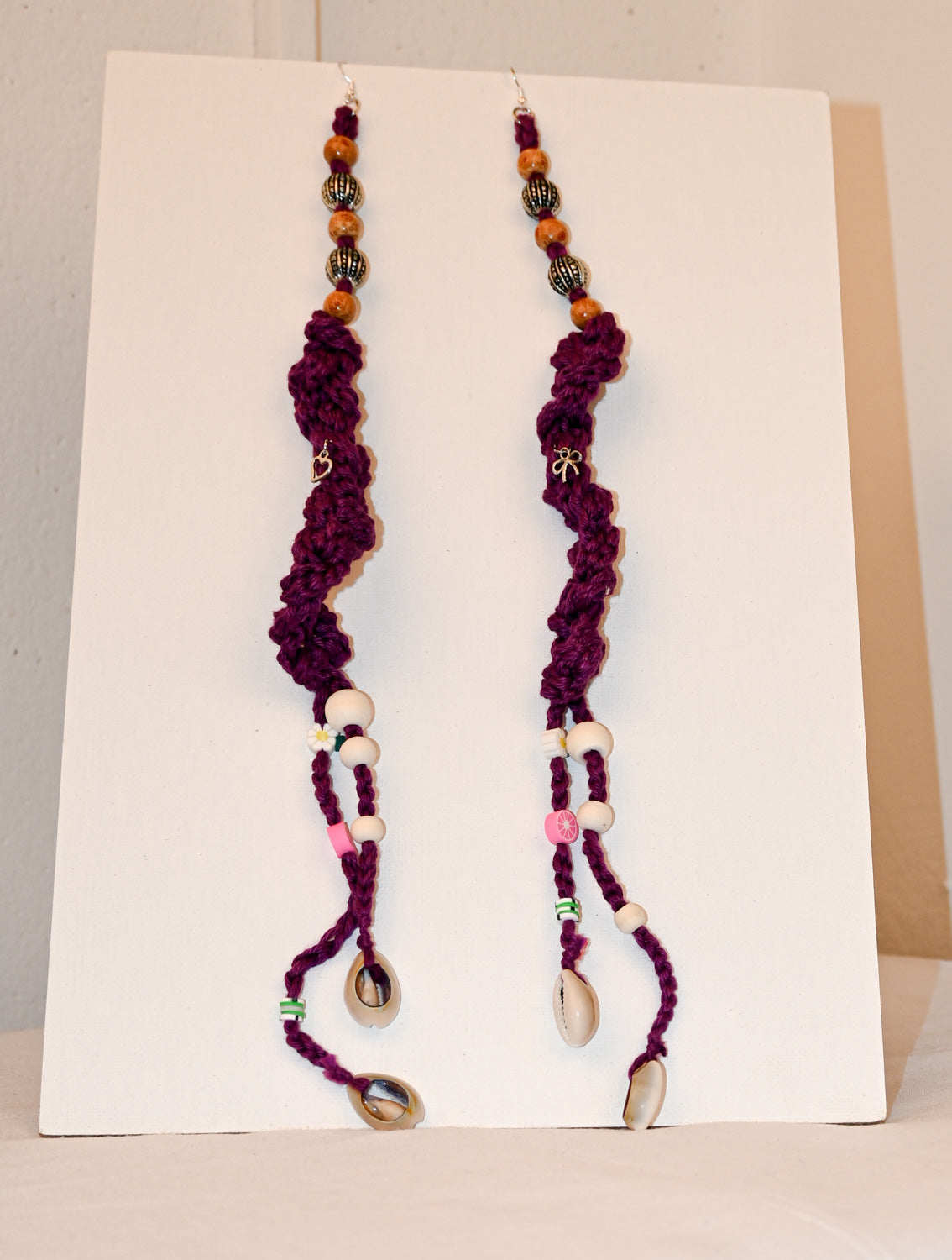 Long Purple earring